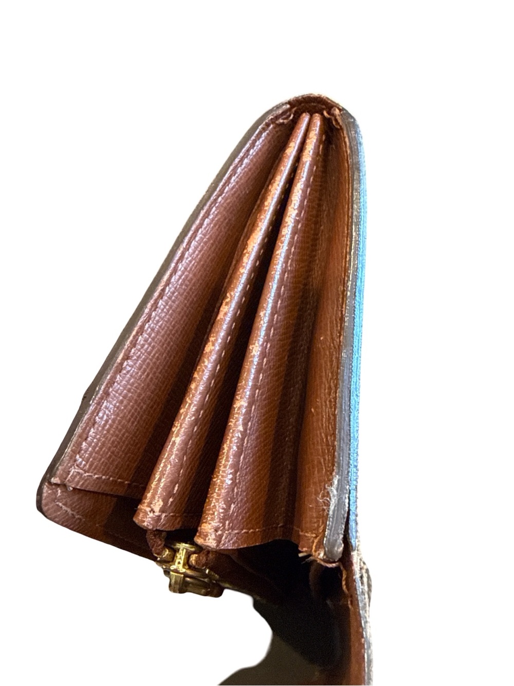 Louis Vuitton Brown Monogram Continental Wallet with Gold Snap - Picture 6 of 15